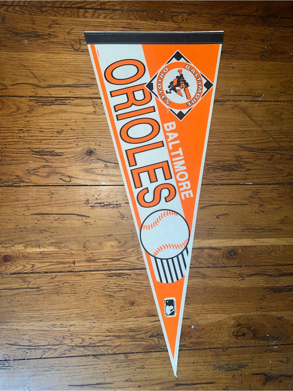 Baltimore Orioles Vintage Pennant - Orange & White